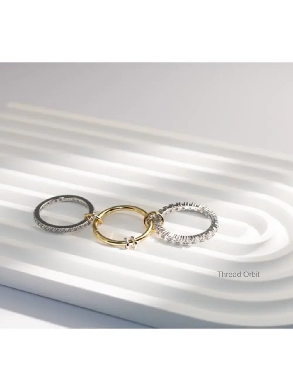 Stackable Rings for Women 18k Gold Plated Cubic Zirconia Knuckle Ring Set